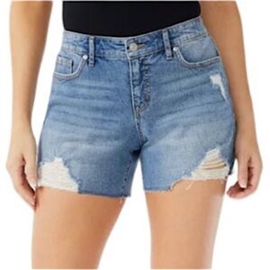 Sofia Vergara Shorts NWT Denim Jean Lila distressed light wash cotton spandex 14